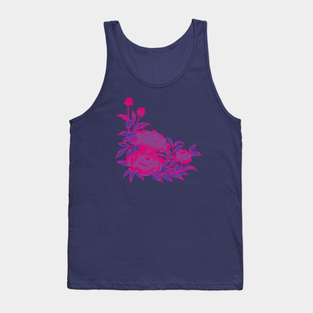 Bisexual Pride Peonies Design Tank Top by VernenInk